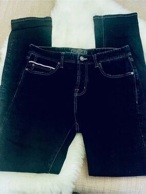 Liverpool Dark Wash Jeans 31x32 Women Mid Rise Straight Stretch Denim